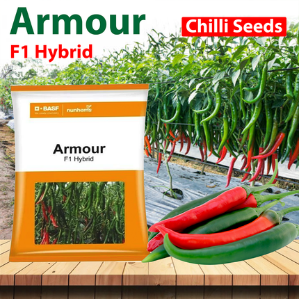 Nunhems Armour F1 Hybrid Chilli Seeds - Pack of 1500 Seeds - Agriplex