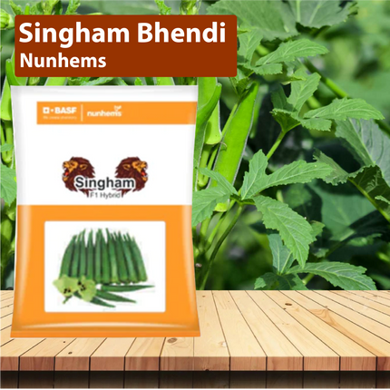 Nunhems Singham Bhendi Seeds - Pack of 3500 Seeds - Agriplex