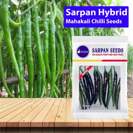 Sarpan Hybrid Mahakali Chilli Seeds - 10 GM - Agriplex