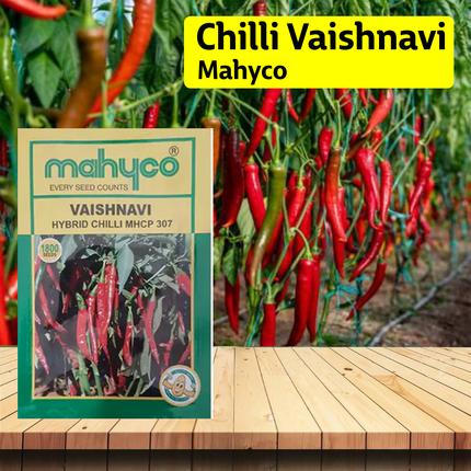 Mahyco Chilli Vaishnavi Seeds - 10 GM - Agriplex