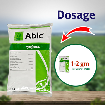 Syngenta Abic (Mancozeb 75 % WP) Fungicide Dosage