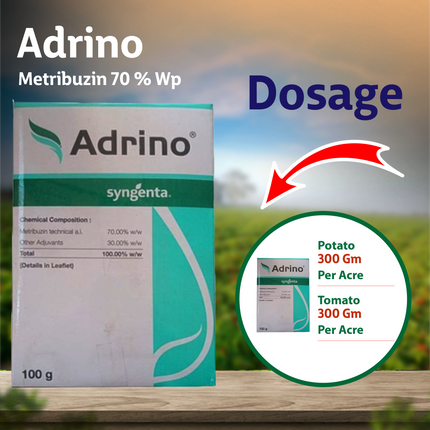 Syngenta Adrino (Metribuzin 70 % ) Herbicide Dosage
