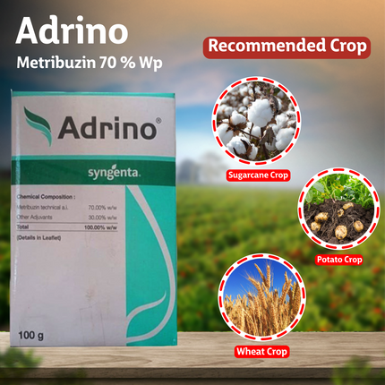 Syngenta Adrino (Metribuzin 70 % ) Herbicide Crops