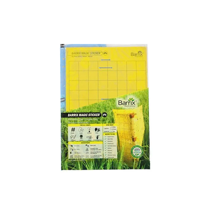 Barrix Magic Sticker Chromatic Trap Yellow Sheet - 50 STICKERS - Agriplex