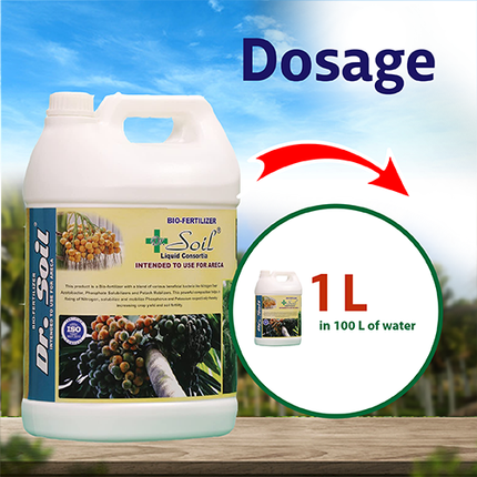 Dr. Soil New Areca Special Organic Plant food - 5 LT Dosage