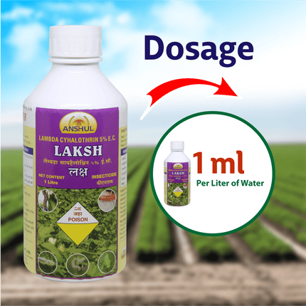 Anshul Laksh (Lambda cyhalothrin 5% EC) Insecticide Dosage