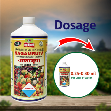 Multiplex Nagamruta (Alpha Naphthyl Acetic Acid  4.5% S.L) Dosage