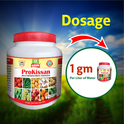 Multiplex Prokissan (Chelated Multi Micronutrient) Dosage