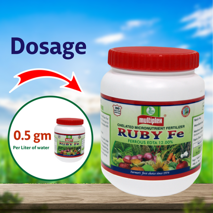 Multiplex Ruby Fe (Ferrous EDTA 12%) Dosage