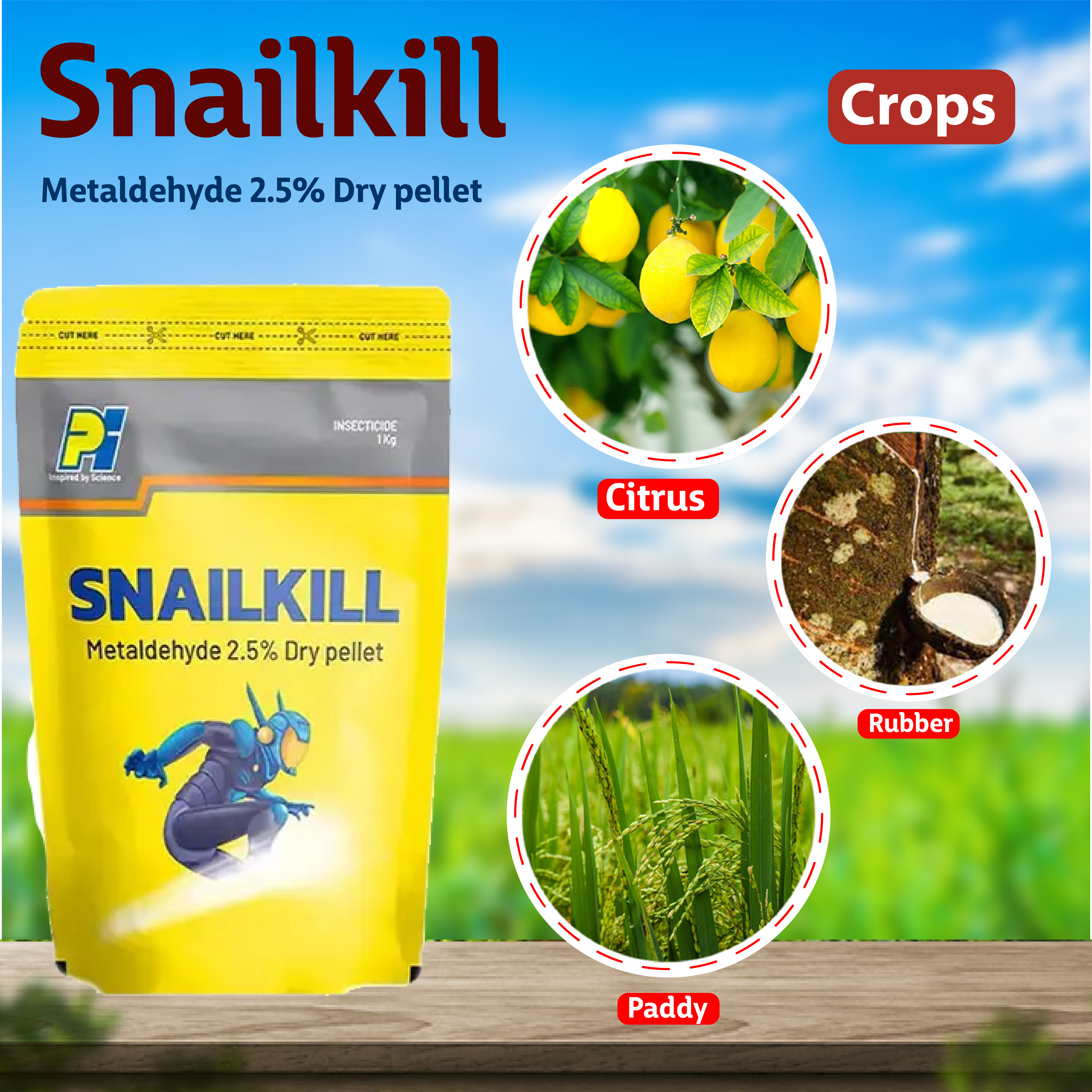PI Snailkill Insecticide (Metaldehyde 2.5% Pellet) - 1 KG – Agriplex